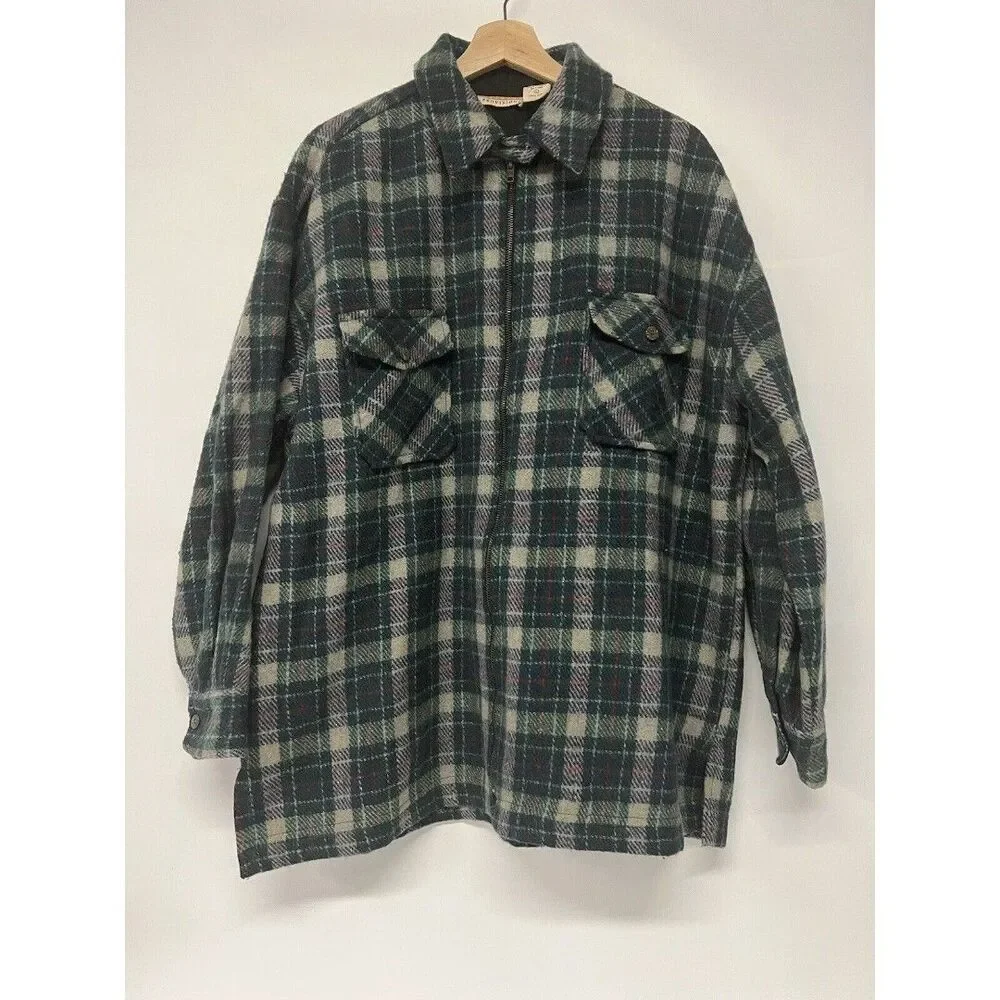 Vintage Weekend Provisions Jacket Wool Blend Zip Up Shacket Large